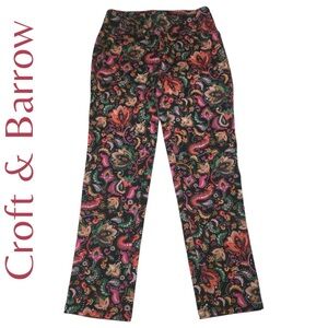 Croft & Barrow 30x29 Paisley Effortless Stretch Pull-On Pants - Women’s 6